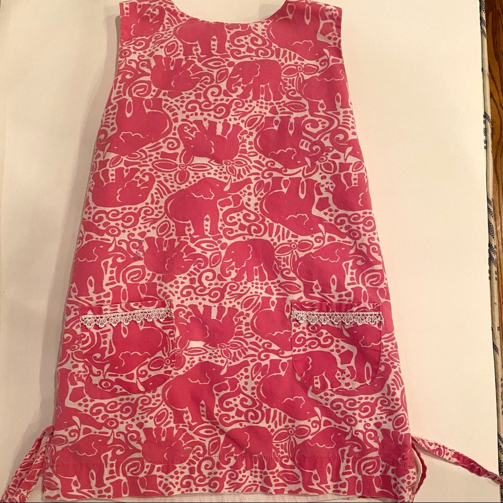 Barbara Gerwit vintage little girls size 6 sundress, classic elephant print